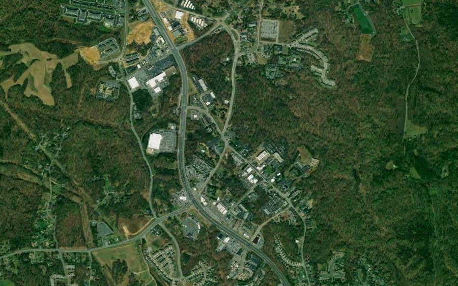 Satellite view of the Central zone near Prince Frederick, Calvert County